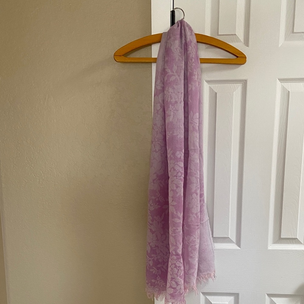 J. Crew Lavender Floral Scarf